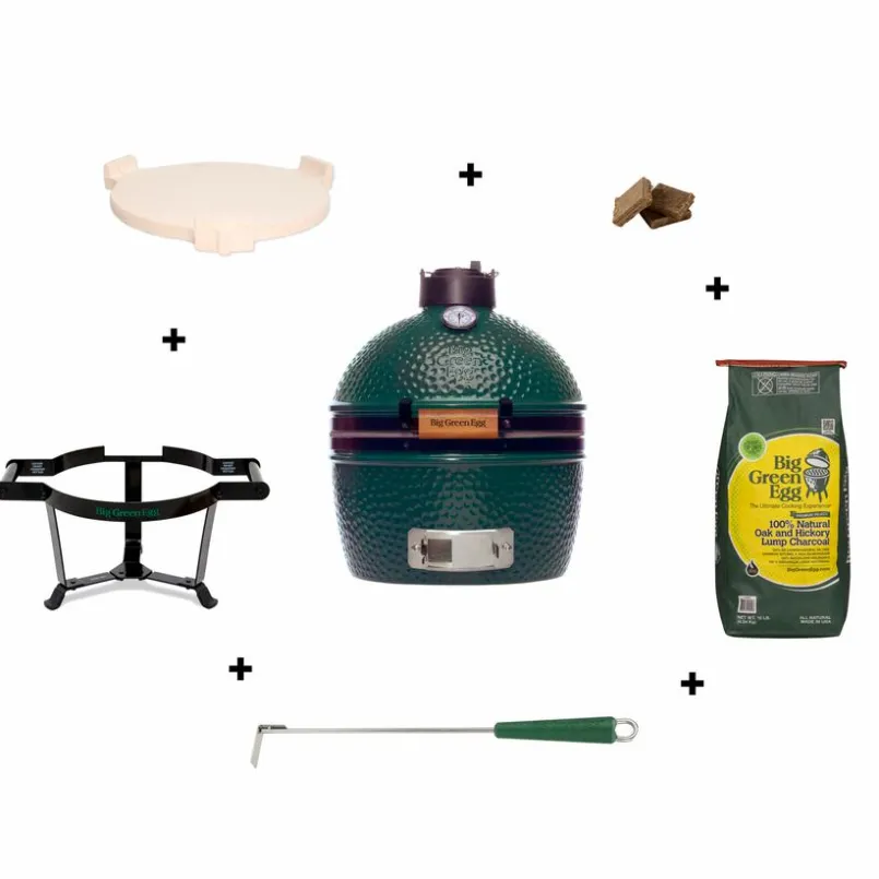 Big Green Egg Holzkohlegrills-Holzkohlegrill Set MiniMax Grün