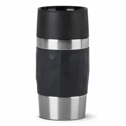 emsa Thermobecher|Kaffee & Tee-Isolierbecher Travel Mug Compact 300 ml Schwarz