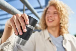 emsa Thermobecher|Kaffee & Tee-Isolierbecher Travel Mug Compact 300 ml Schwarz