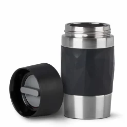 emsa Thermobecher|Kaffee & Tee-Isolierbecher Travel Mug Compact 300 ml Schwarz