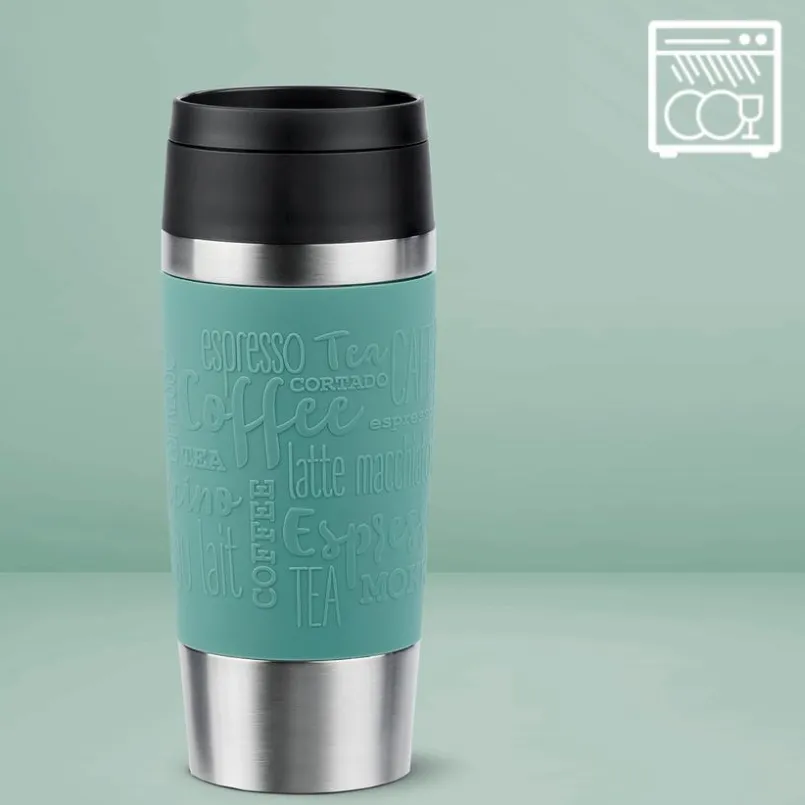 emsa Thermobecher|Kaffee & Tee-Isolierbecher Travel Mug Classic 500 ml Dunkelrot