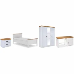 Kinder- & Jugendzimmer-Komplettsets|Kinder- & Jugendzimmer-Komplettsets|Inter Link Jugendzimmer-Set Maluno 4tlg. Weiß