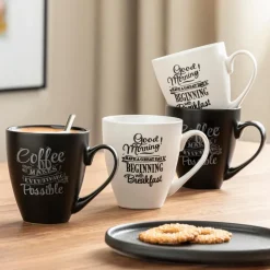 Kaffee & Tee|Ritzenhoff & Breker Kaffeebecher Good Morning 550 ml Schwarz / Weiß