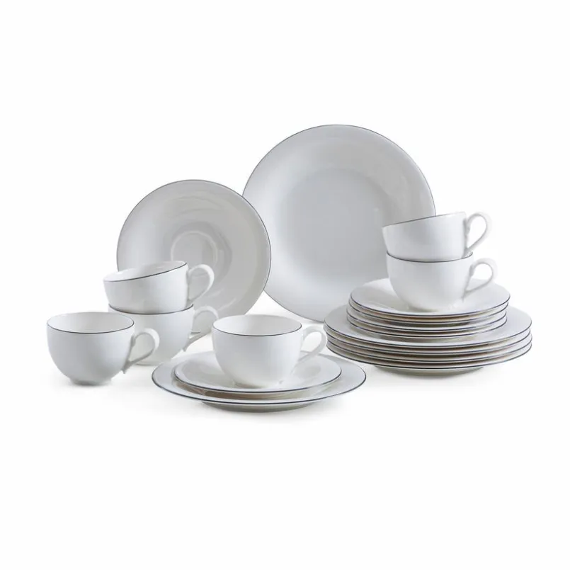 Villeroy & Boch Geschirr-Kaffeeservice Black Lines 18tlg. Weiß