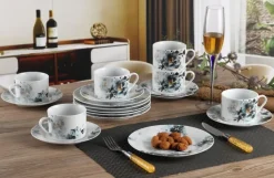 Geschirr-Kaffeeservice Nora 18tlg. Blau