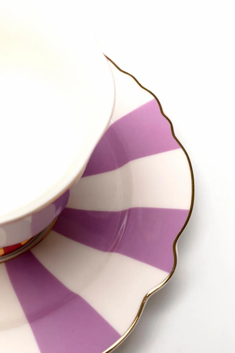 KARE DESIGN Kaffee & Tee-Kaffeetasse Harlequin 2tlg. Lila