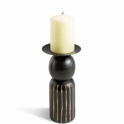 Kerzenständer & Kerzenhalter|Kerzenständer & -Halter-Kerzenleuchter 21 cm Schwarz