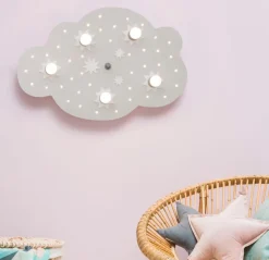 ELOBRA kids Kinderlampen|Kinderlampen-Kinderlampe Sternenwolke Silber