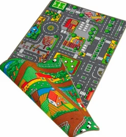 Kinderteppiche|Kinderteppiche-Kinderteppich City Duoplay 100 x 165 cm Bunt