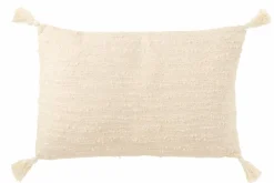 DAHEIM Dekokissen|Dekokissen & -Bezüge-Kissen Quasten 60 x 40 cm Creme