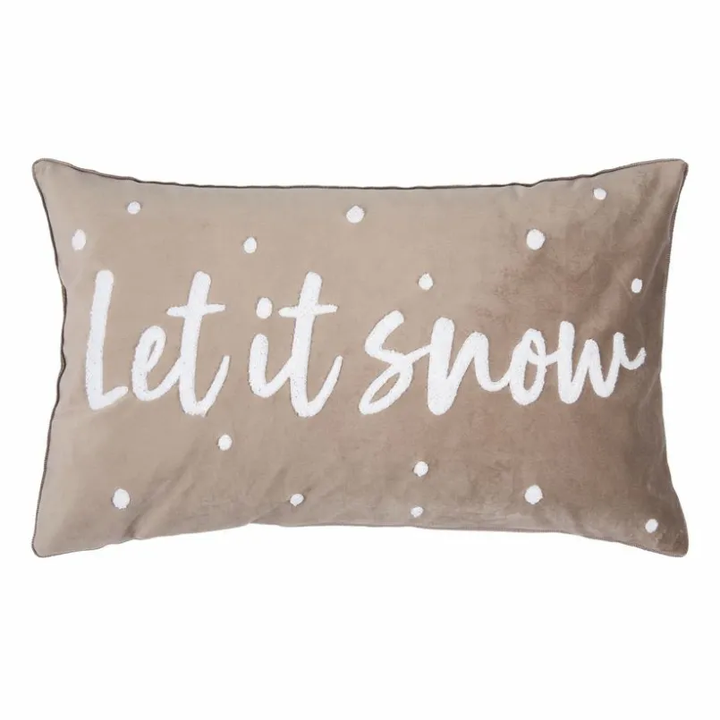 Dekokissen|Dekokissen & -Bezüge|pad Kissen Snow 30 x 50 cm Taupe