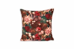 Collection Noblesse Dekokissen & -Bezüge|Sitzkissen & Dekokissen-Kissenbezug Floral 45 x 45 cm Braun