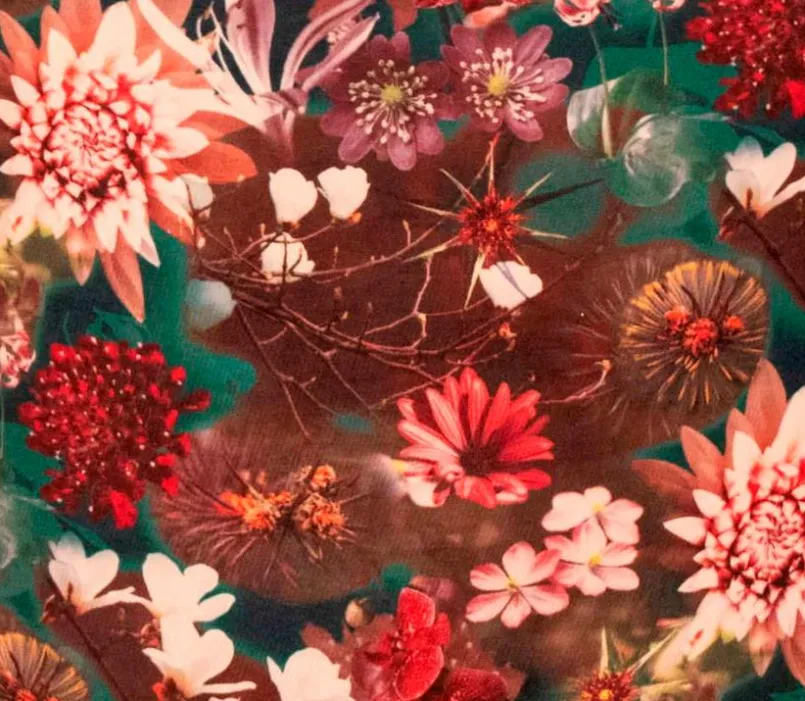 Collection Noblesse Dekokissen & -Bezüge|Sitzkissen & Dekokissen-Kissenbezug Floral 45 x 45 cm Braun