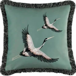 Dekokissen & -Bezüge|Sitzkissen & Dekokissen|SCHÖNER WOHNEN-Kollektion Kissenbezug Trail 45 x 45 cm Grün