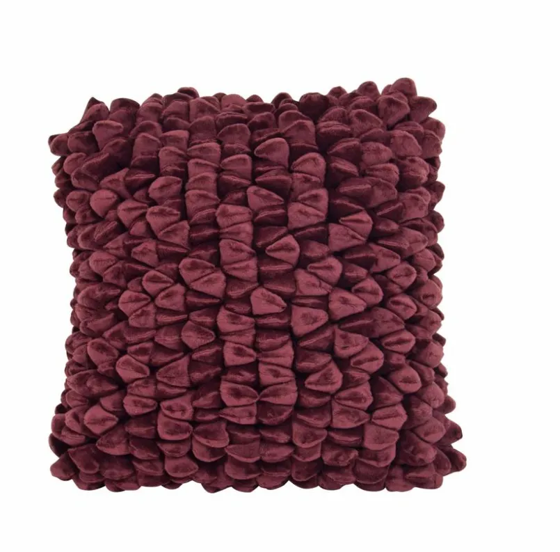 HAANS Lifestyle Dekokissen & -Bezüge|Sitzkissen & Dekokissen-Kissenbezug Pebble 45 x 45 cm Weinrot