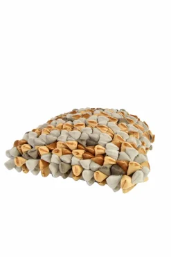 HAANS Lifestyle Dekokissen & -Bezüge|Sitzkissen & Dekokissen-Kissenbezug Pebble 45 x 45 cm Grau / Gelb