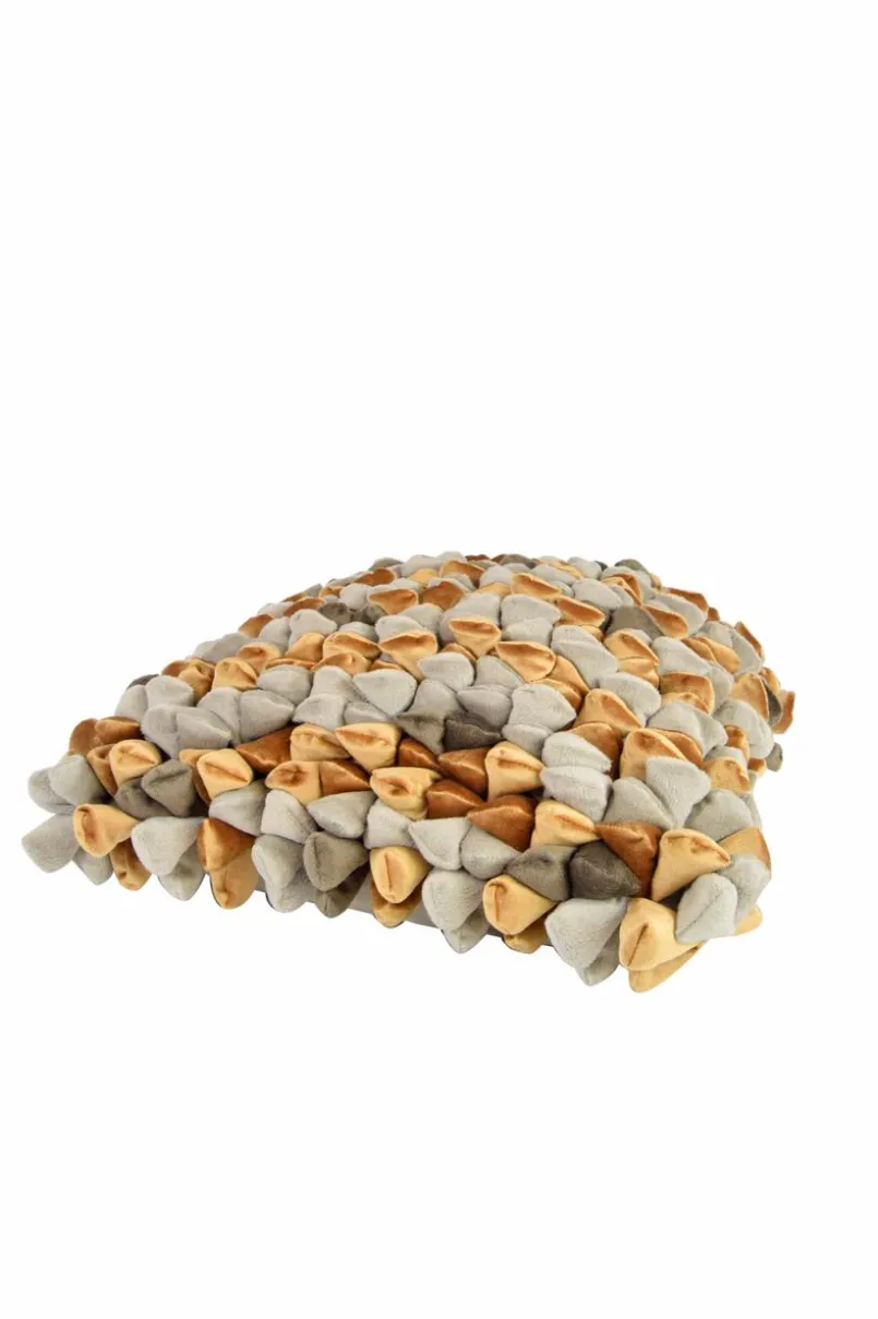 HAANS Lifestyle Dekokissen & -Bezüge|Sitzkissen & Dekokissen-Kissenbezug Pebble 45 x 45 cm Grau / Gelb