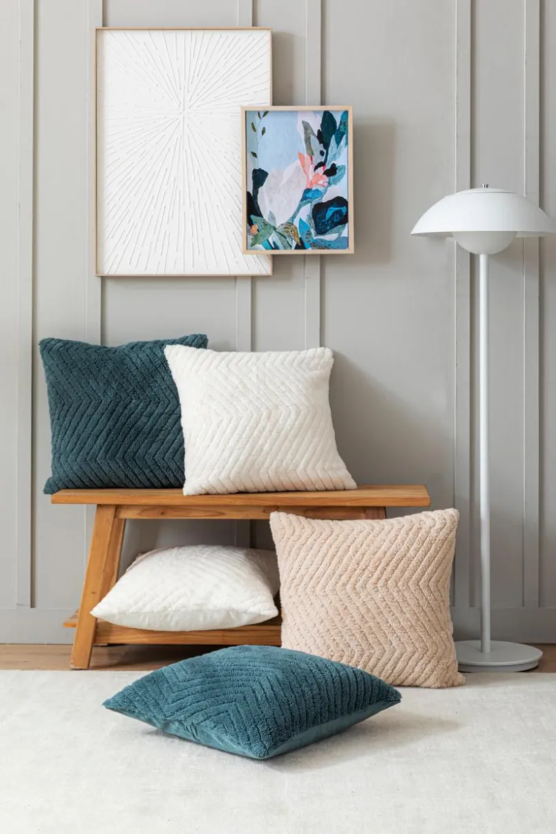 Collection Noblesse Dekokissen & -Bezüge|Sitzkissen & Dekokissen-Kissenbezug Sherpa 50 x 50 cm Rauchblau
