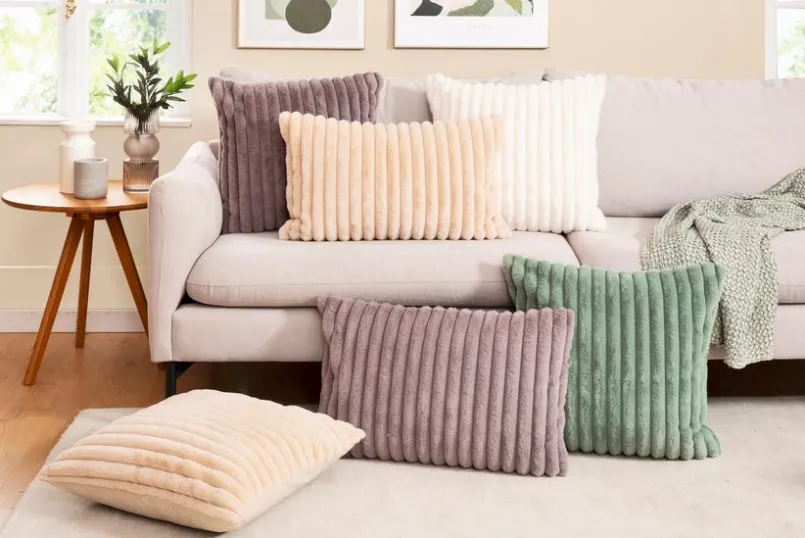 Collection Noblesse Dekokissen & -Bezüge|Sitzkissen & Dekokissen-Kissenbezug Stripe 50 x 50 cm Salbei