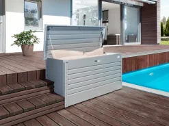Kissen- & Auflagenboxen|Kissen- & Auflagenboxen|biohort Kissenbox 130 134 x 71 x 62 cm Silber