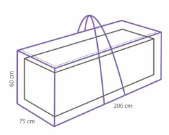 Schutzhüllen|Winza Outdoor Covers Kissen-Schutzhülle 75 x 60 x 200 cm Grau