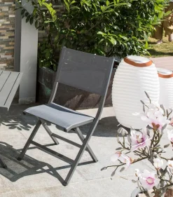 Balkonstühle|Gartenstühle| Klappstuhl Picton, Aluminium Anthrazit