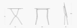 Balkontische|Lafuma Mobilier Klapptisch Balcony II 64 x 70 cm Titan
