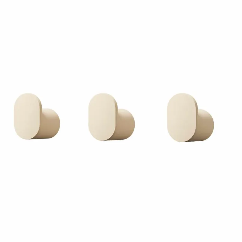 Garderobenständer & -Haken|Metallbude Kleiderhaken 3er-Set Palo Cashew