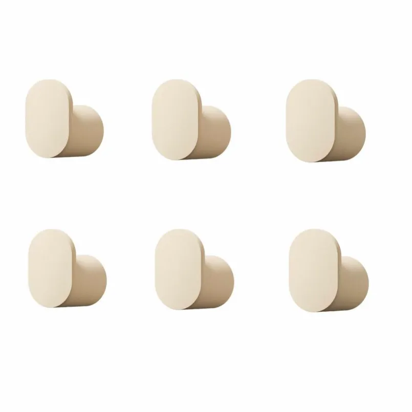 Metallbude Garderobenständer & -Haken-Kleiderhaken 6er-Set Palo Cashew