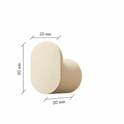 Metallbude Garderobenständer & -Haken-Kleiderhaken 6er-Set Palo Cashew