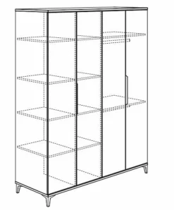 Kleiderschrank Tomke 164 x 205 cm<Paidi Hot