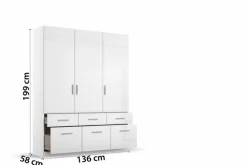 Kleiderschrank Celle 136 x 197 cm<rauch BLUE Sale