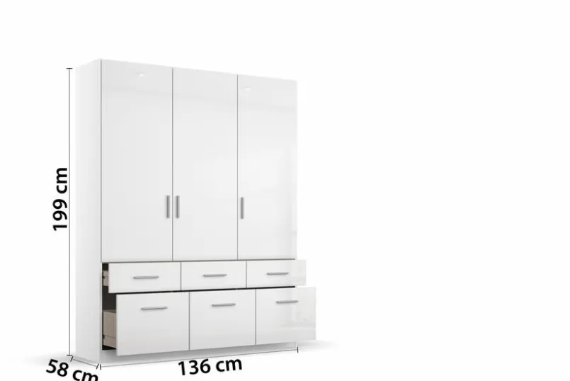 Kleiderschrank Celle 136 x 197 cm<rauch BLUE Sale