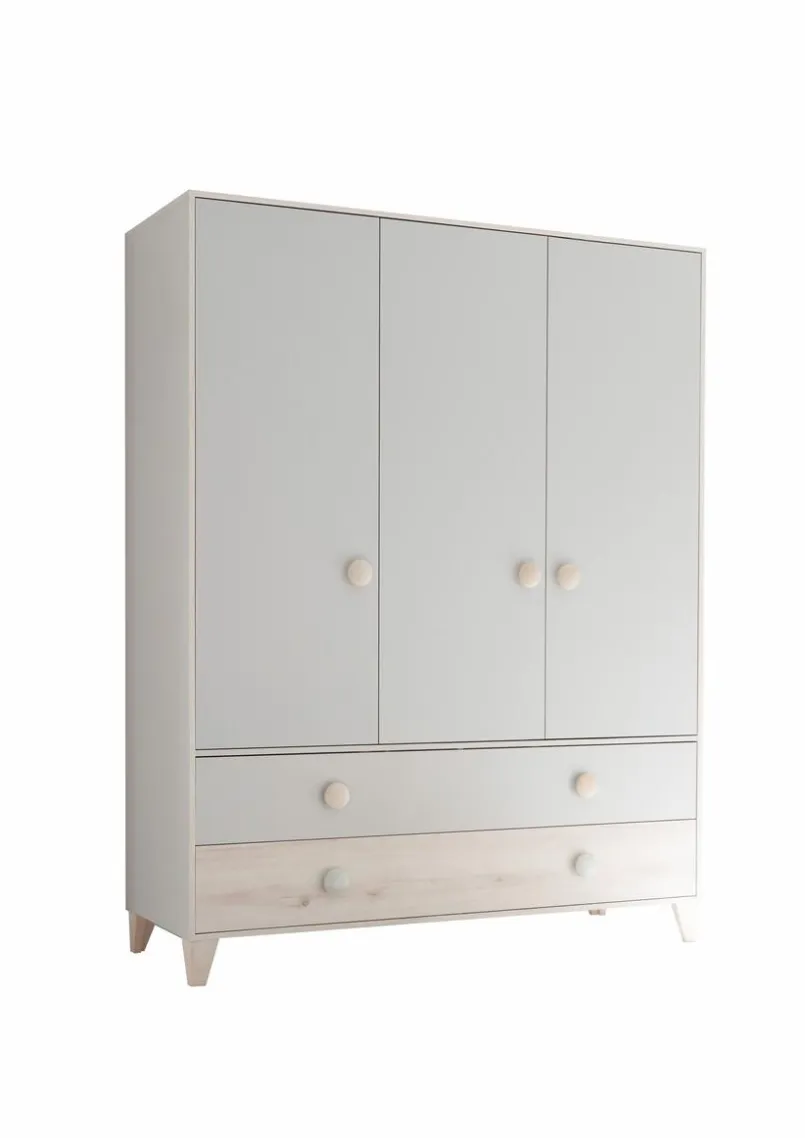 Babyzimmer Schränke & Regale|Babyzimmer Schränke & Regale|BEGABINO Kleiderschrank Fien 155 x 58 cm Ashgrey