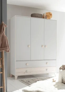 Babyzimmer Schränke & Regale|Babyzimmer Schränke & Regale|BEGABINO Kleiderschrank Fien 155 x 58 cm Ashgrey