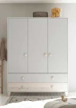 Babyzimmer Schränke & Regale|Babyzimmer Schränke & Regale|BEGABINO Kleiderschrank Fien 155 x 58 cm Ashgrey