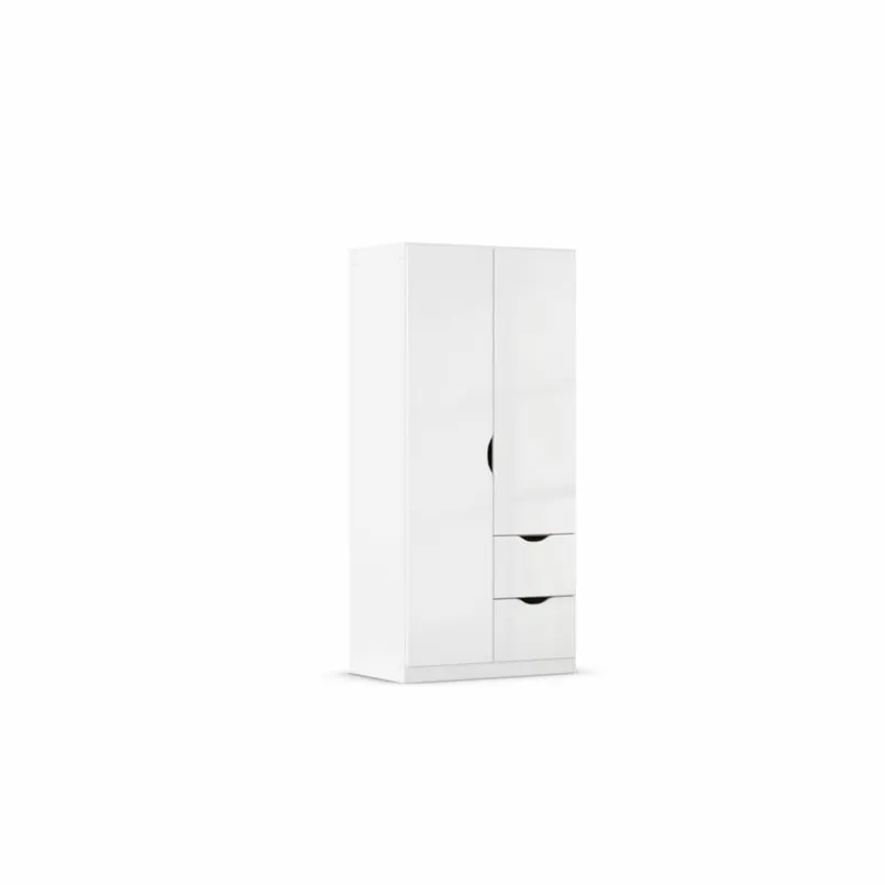 rauch BLUE Kleiderschränke-Kleiderschrank Freiham 91 x 197 cm Weiß Hochglanz