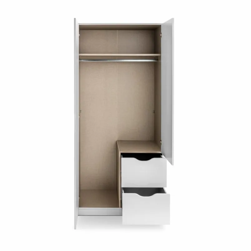 rauch BLUE Kleiderschränke-Kleiderschrank Freiham 91 x 197 cm Weiß Hochglanz