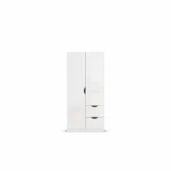 rauch BLUE Kleiderschränke-Kleiderschrank Freiham 91 x 197 cm Weiß Hochglanz