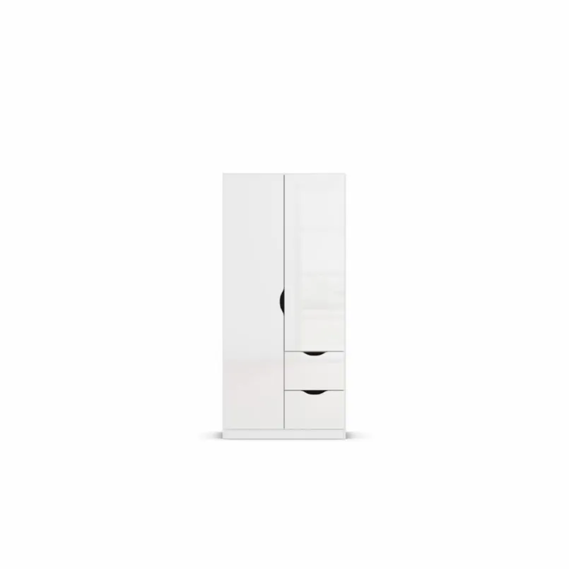 rauch BLUE Kleiderschränke-Kleiderschrank Freiham 91 x 197 cm Weiß Hochglanz