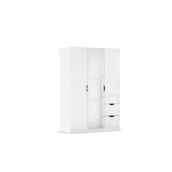 rauch BLUE Kleiderschränke-Kleiderschrank Freiham 136 x 197 cm Weiß Hochglanz
