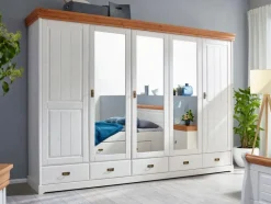 G+K Kleiderschränke-Kleiderschrank Hombre 315 x 217 cm Kiefer Weiß