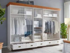 G+K Kleiderschränke-Kleiderschrank Hombre 315 x 217 cm Kiefer Weiß