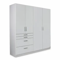 rauch BLUE Kleiderschränke-Kleiderschrank Homburg 181 x 197 cm Weiß / Hochglanz