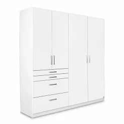 rauch BLUE Kleiderschränke-Kleiderschrank Homburg 181 x 197 cm Weiß / Hochglanz