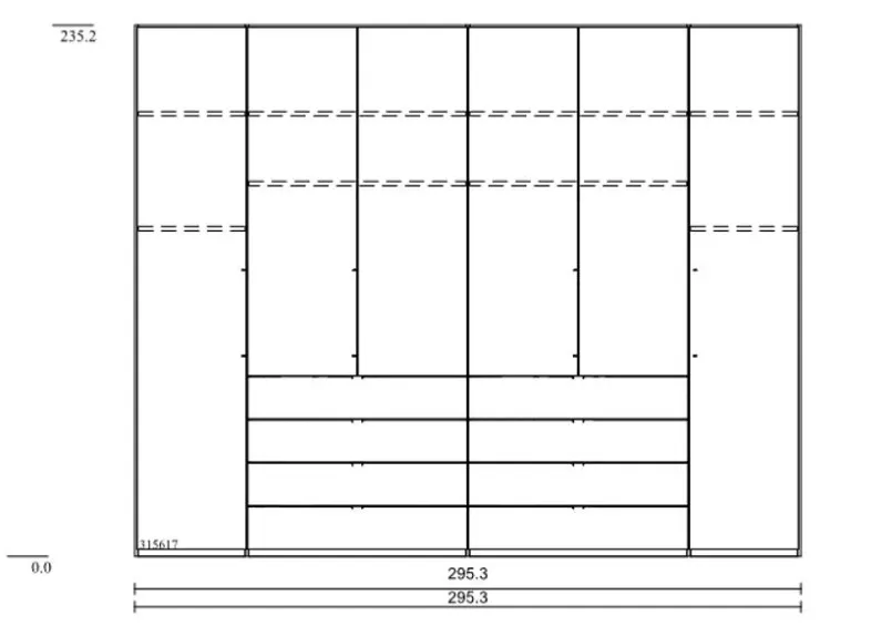 Wiemann Kleiderschränke-Kleiderschrank Loft 300 x 236 cm Weiß
