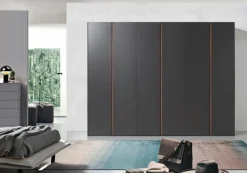 Clara Home Kleiderschränke-Kleiderschrank Lousada 302 x 260 cm Grahpitgrau