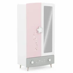 Kinderzimmer Schränke|Kinderzimmer Schränke|demeyere Kleiderschrank Stella 95 x 187 cm Rosa