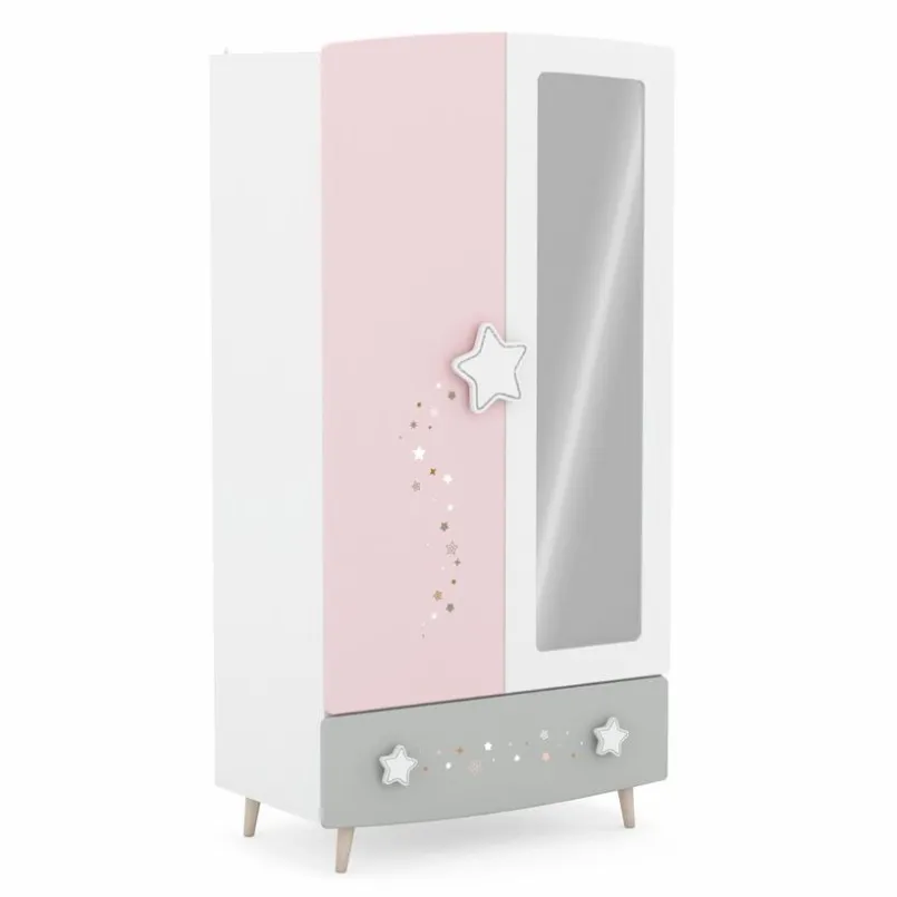 Kinderzimmer Schränke|Kinderzimmer Schränke|demeyere Kleiderschrank Stella 95 x 187 cm Rosa