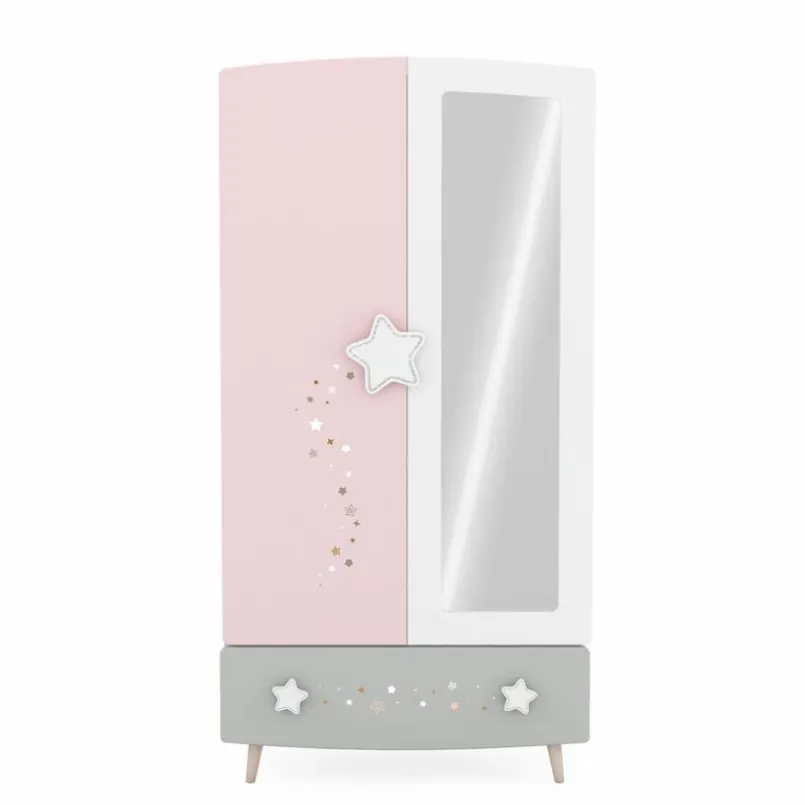 Kinderzimmer Schränke|Kinderzimmer Schränke|demeyere Kleiderschrank Stella 95 x 187 cm Rosa